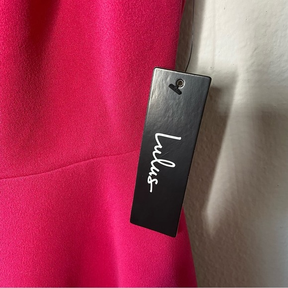 Lulu's Do You Wanna Dance Skater Dress Magenta Pink - Picture 3 of 5